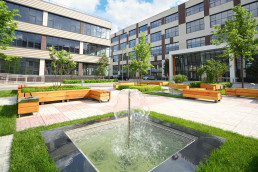Giardino aziendale con o senza prato